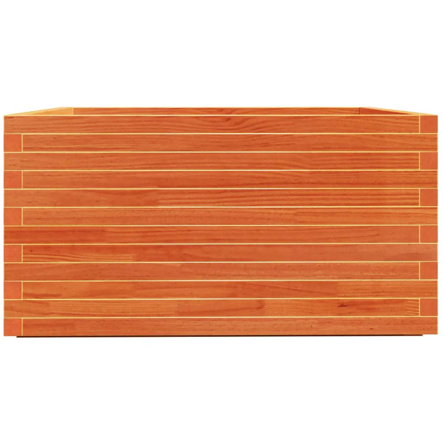 Jardinière cire marron 90x90x49,5 cm bois de pin massif - 6