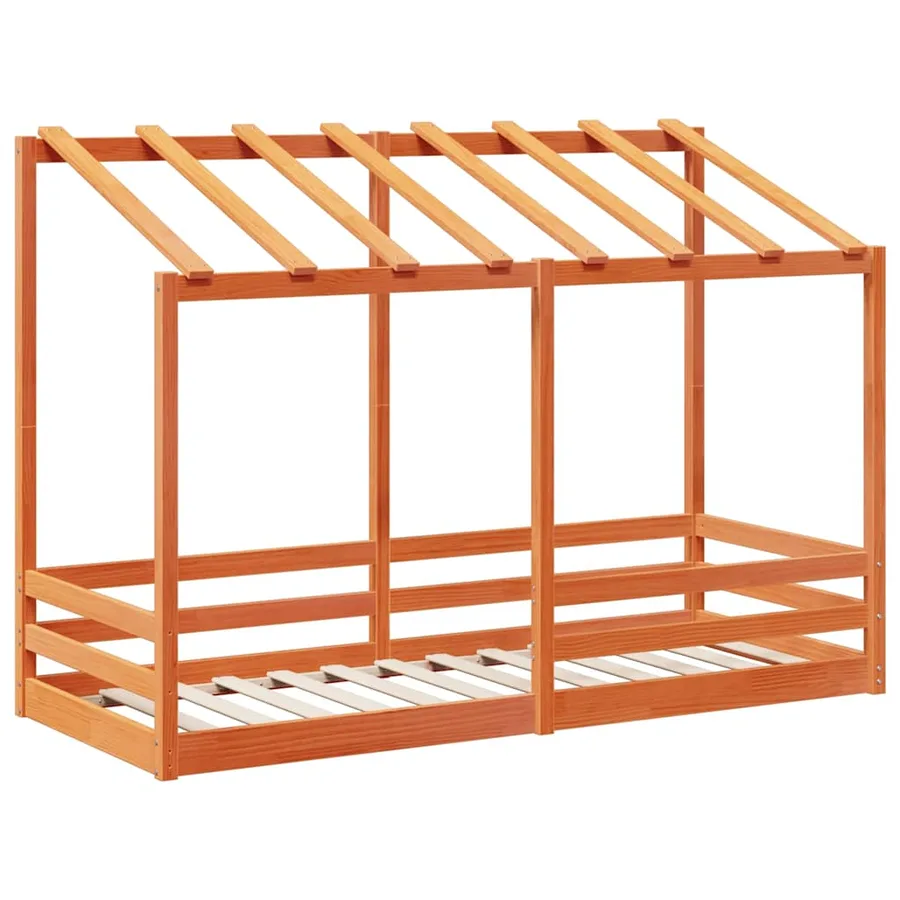 Lit pour enfants sans matelas cire marron 90x190 cm pin massif - 3