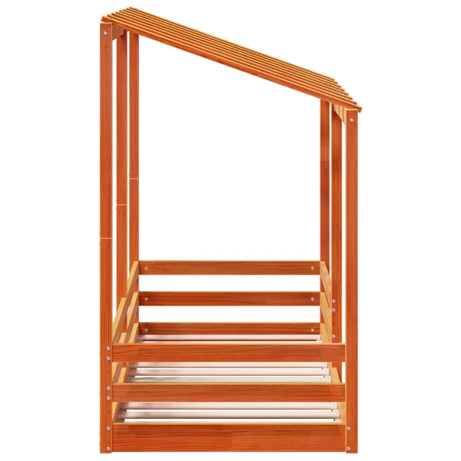 Lit pour enfants sans matelas cire marron 90x190 cm pin massif - 5