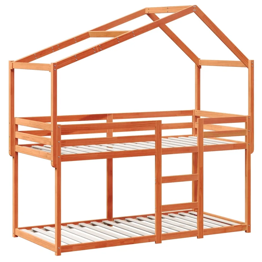 Lit superposé sans matelas cire marron 90x200 cm pin massif - 3