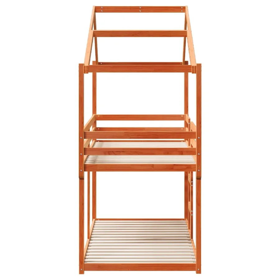 Lit superposé sans matelas cire marron 90x200 cm pin massif - 7