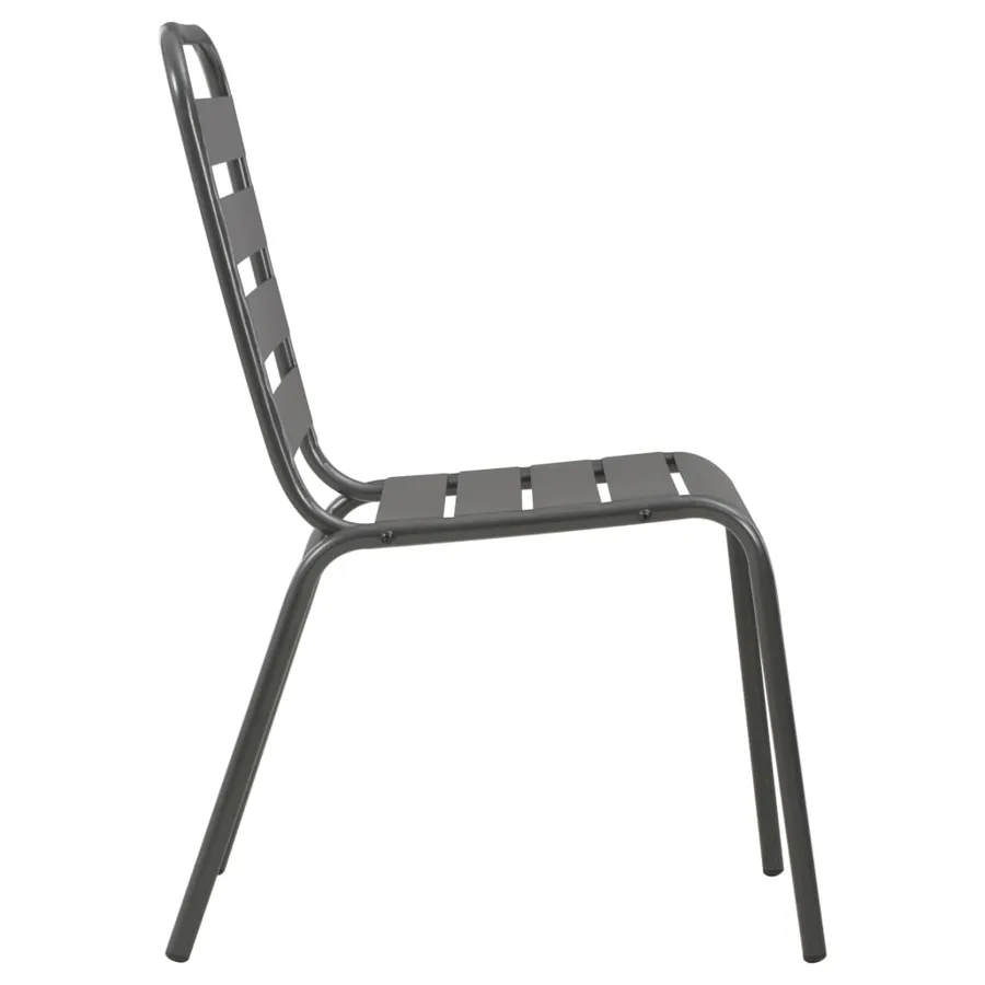 Ensemble de chaises de jardin empilables 7 pcs anthracite - 7