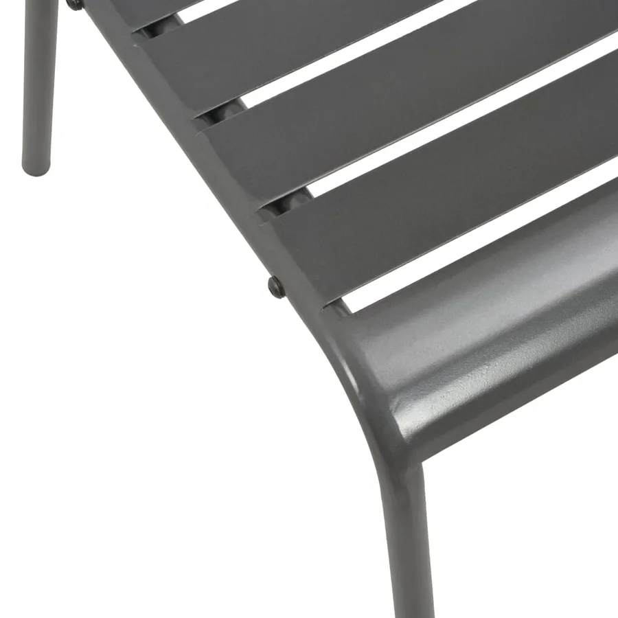 Ensemble de chaises de jardin empilables 7 pcs anthracite - 8