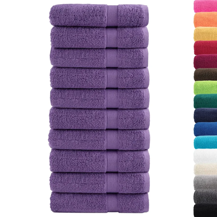Serviettes de douche de qualité supérieure SOLUND 10 pcs violet - 2