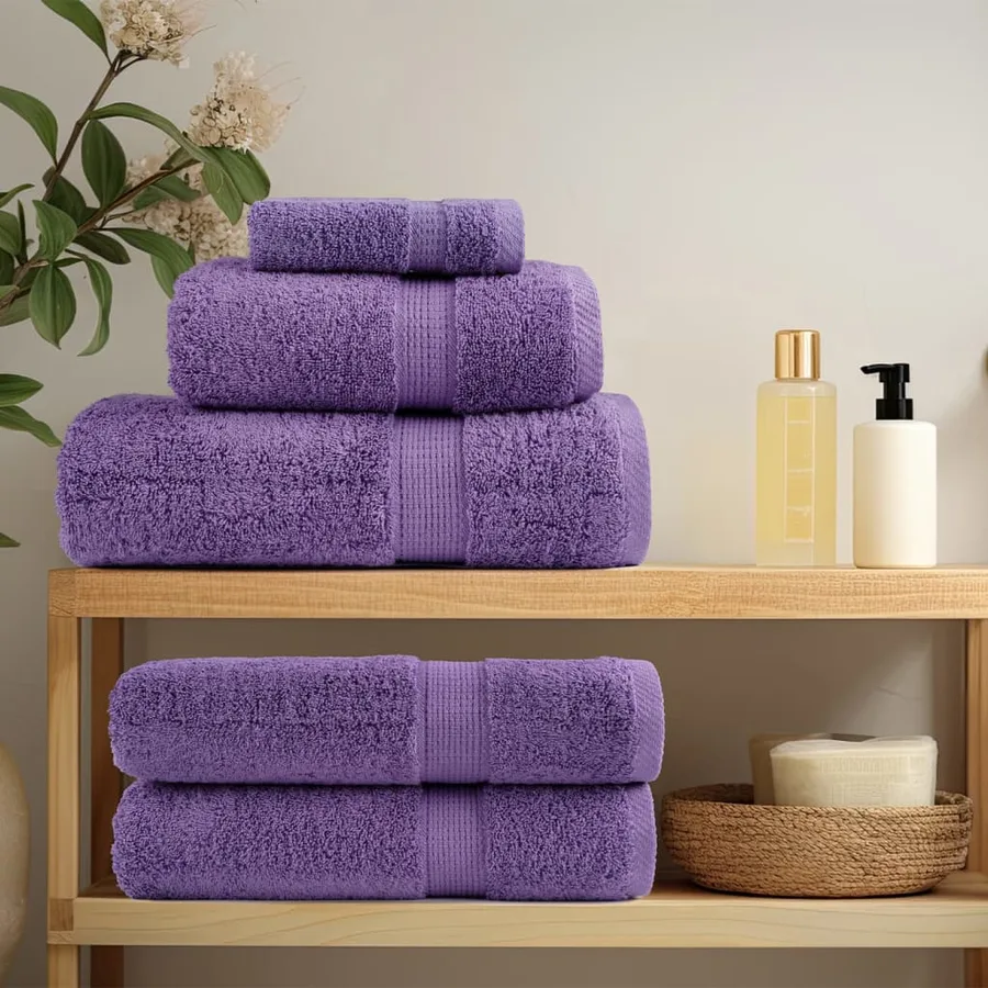 Serviettes de douche de qualité supérieure SOLUND 10 pcs violet - 3