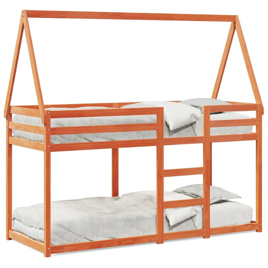 Lit superposé sans matelas cire marron 90x190 cm pin massif - 2