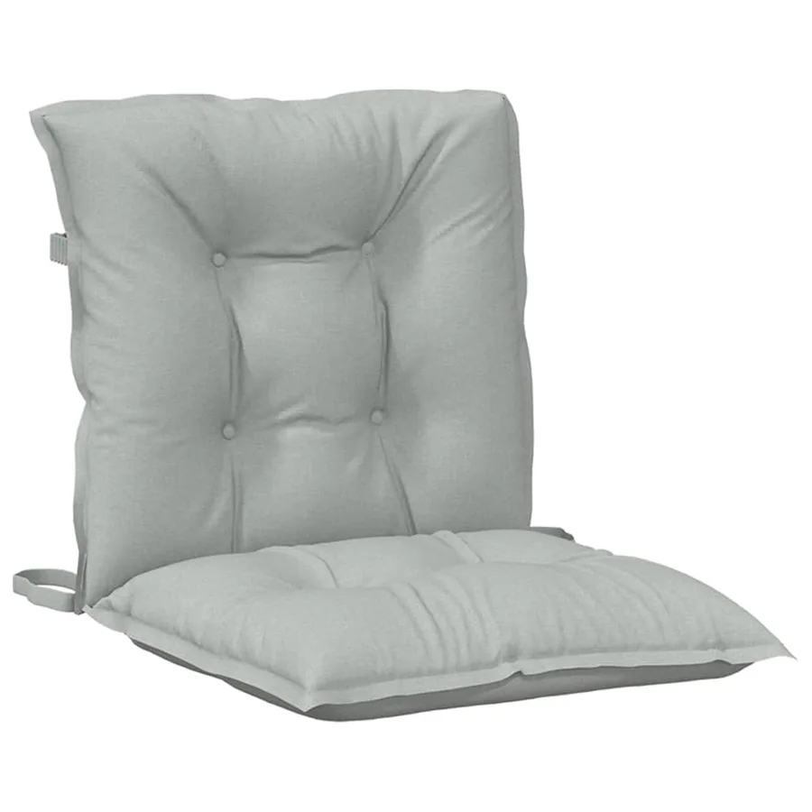 Coussins de chaise à dossier bas lot de 4 gris clair mélangé - 5