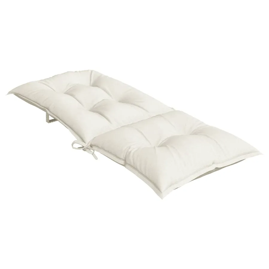 Coussins de chaise à dossier haut lot de 6 crème mélangé tissu - 6