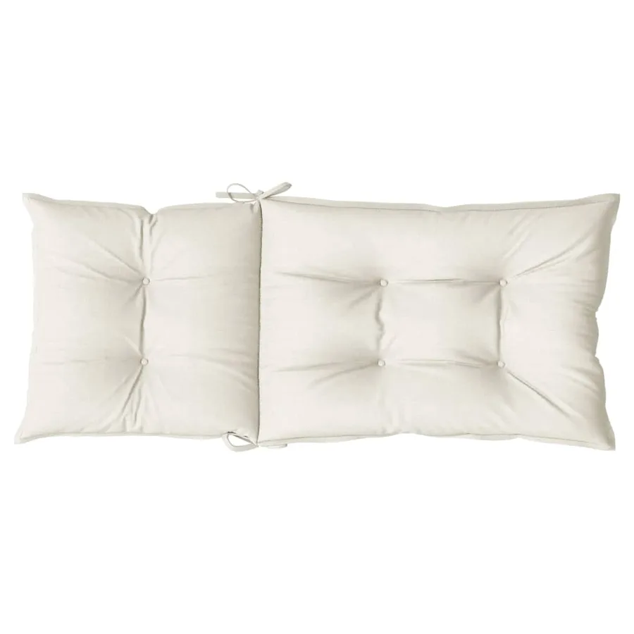 Coussins de chaise à dossier haut lot de 6 crème mélangé tissu - 7