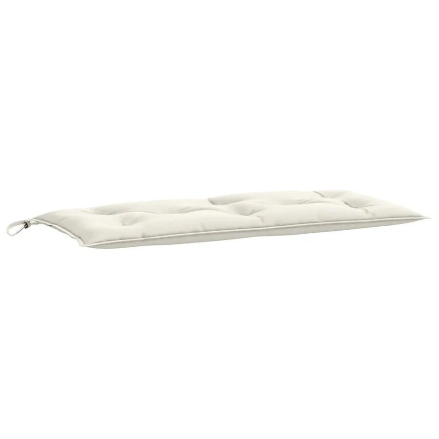 Coussins de banc de jardin lot de 2 crème mélangé tissu - 5