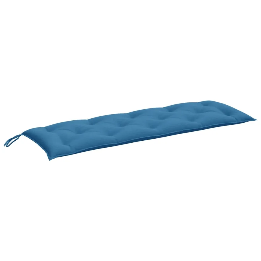 Coussin de banc de jardin bleu mélangé 150x50x7 cm tissu - 2