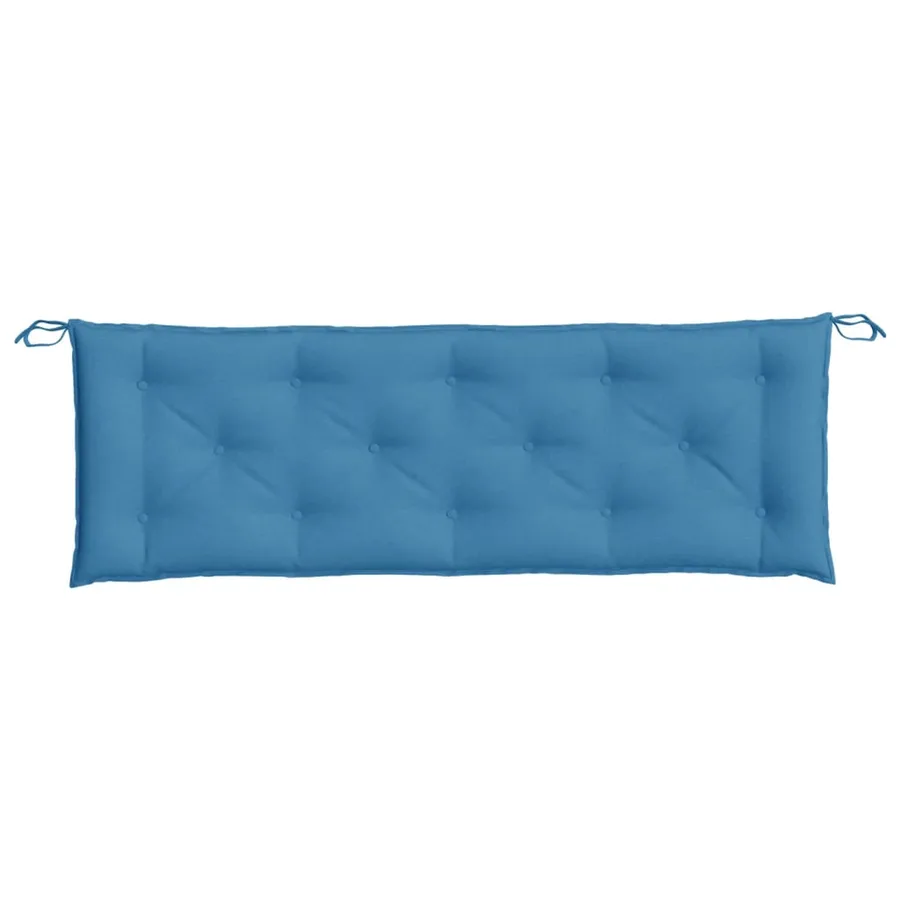 Coussin de banc de jardin bleu mélangé 150x50x7 cm tissu - 4