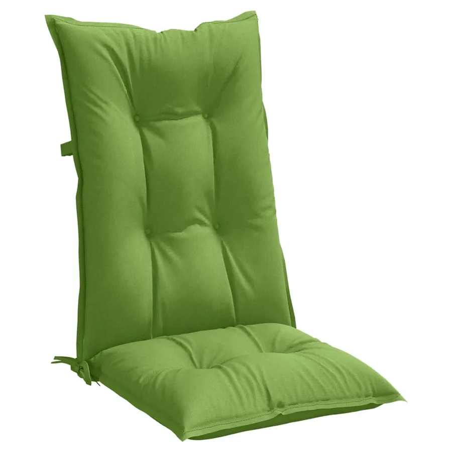 Coussins de chaise à dossier haut lot de 6 vert mélangé tissu - 5