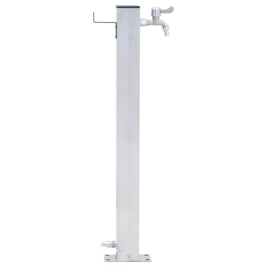 Colonne à eau de jardin 60 cm acier inoxydable carré - 3