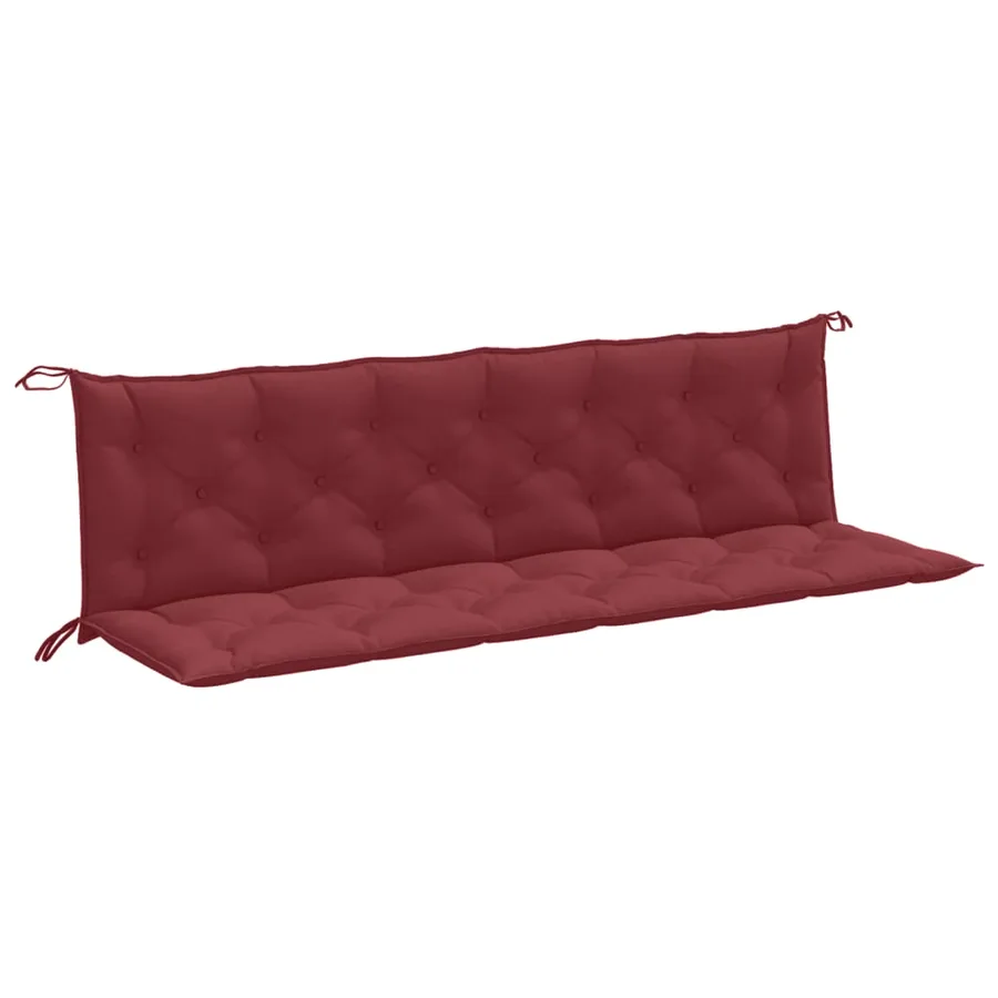 Coussins de banc de jardin lot de 2 rouge bordeaux mélangé - 2