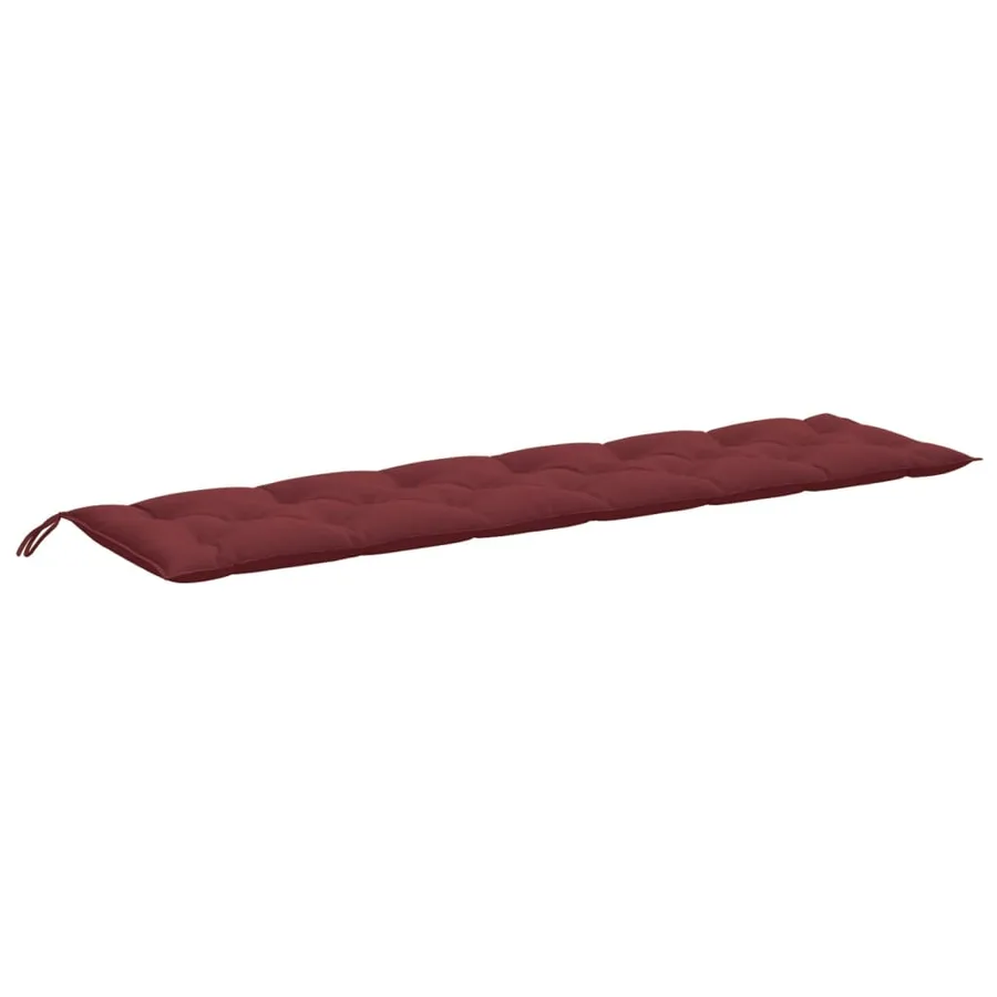 Coussins de banc de jardin lot de 2 rouge bordeaux mélangé - 5