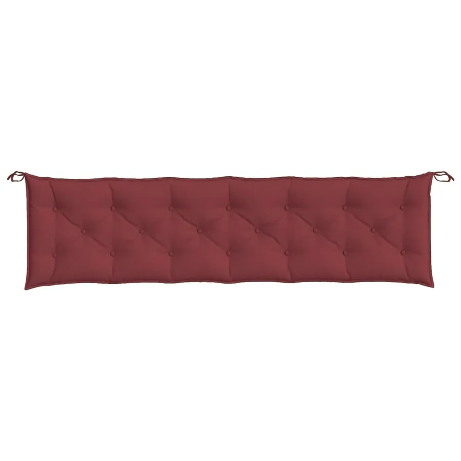 Coussins de banc de jardin lot de 2 rouge bordeaux mélangé - 6