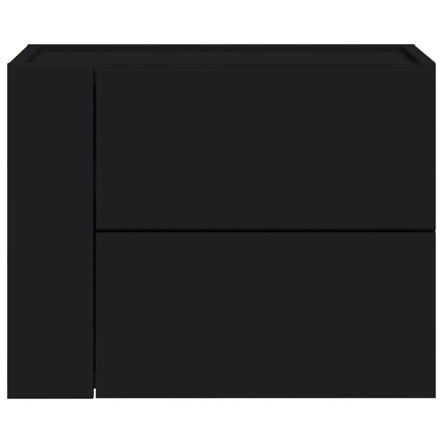 Table de chevet murale noir 45x30x35 cm - 4