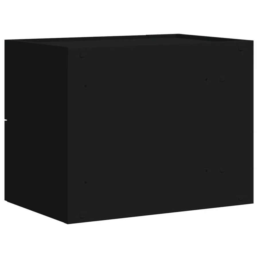 Table de chevet murale noir 45x30x35 cm - 6
