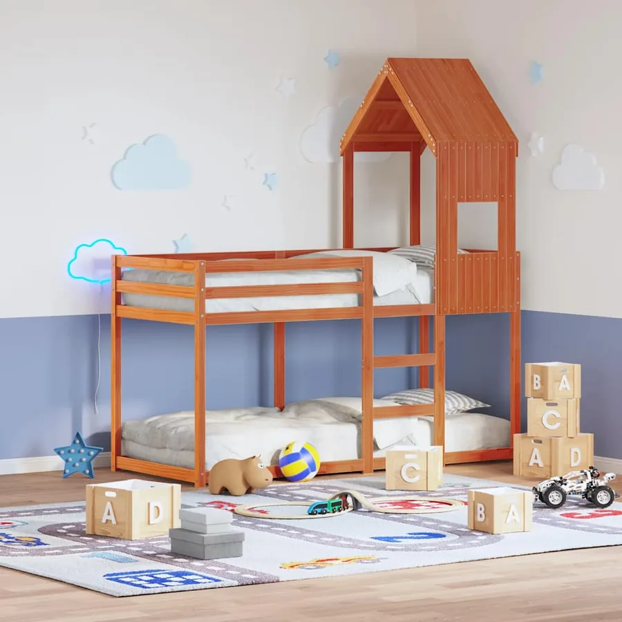 Toit de lit pour enfants 55x99x139,5 cm bois de pin massif