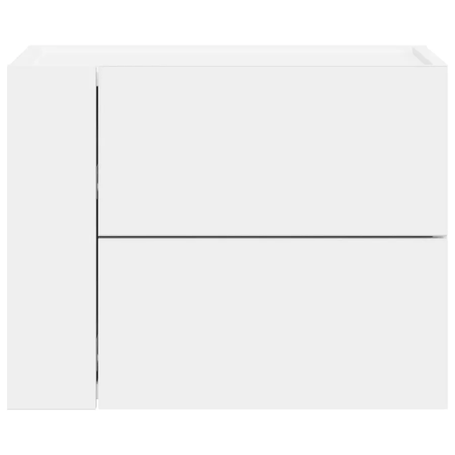 Table de chevet murale blanc 45x30x35 cm - 4