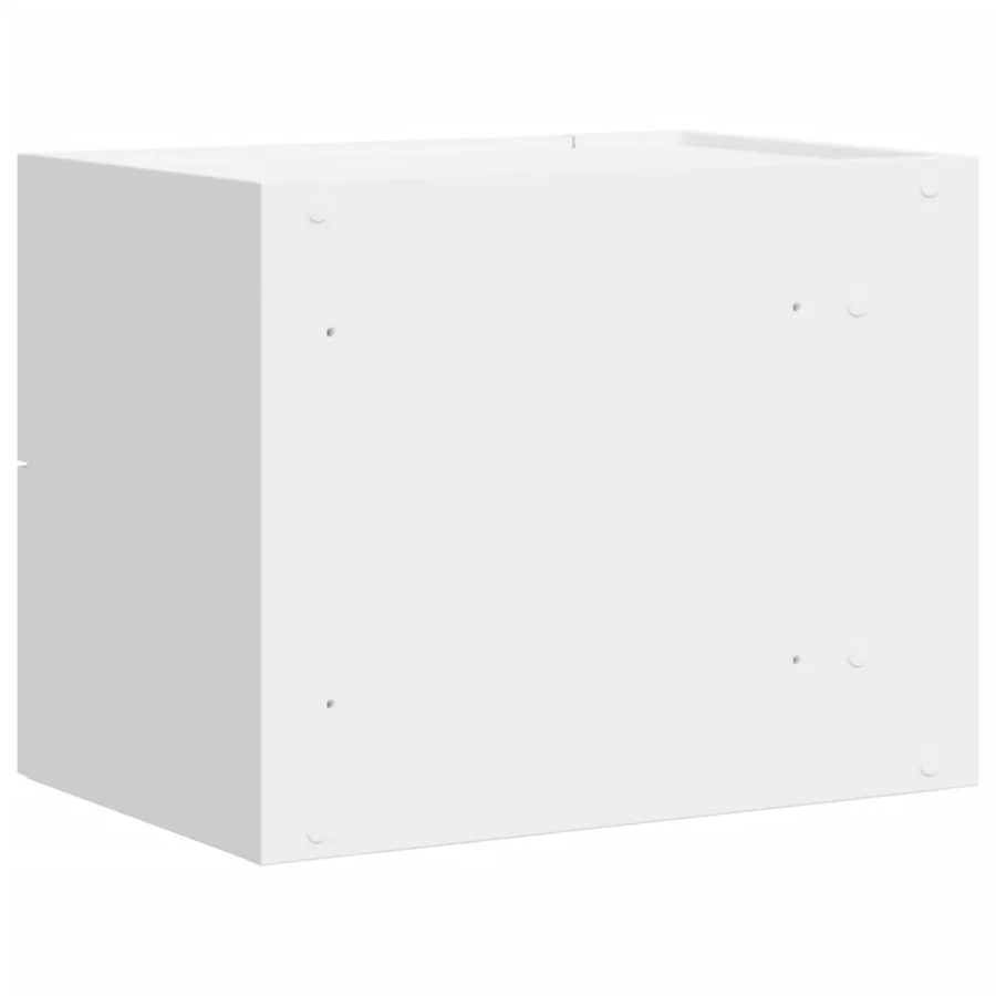 Table de chevet murale blanc 45x30x35 cm - 6