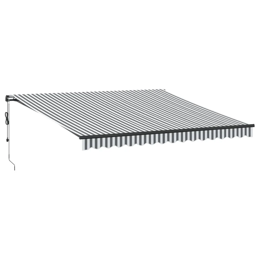 Auvent rétractable automatique anthracite et blanc 400x350 cm - 2