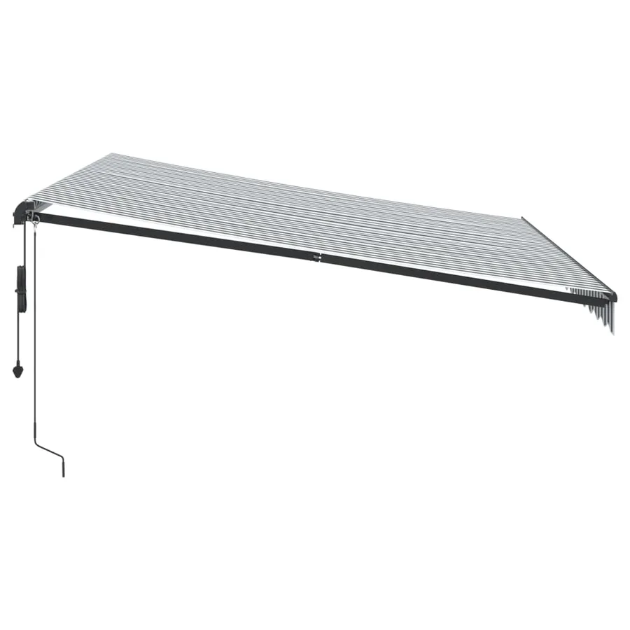 Auvent rétractable automatique anthracite et blanc 400x350 cm - 4