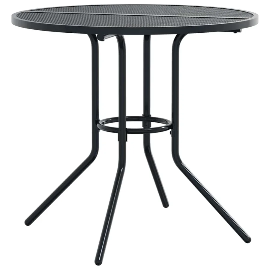 Ensemble de chaises de jardin empilables 5 pcs anthracite - 3