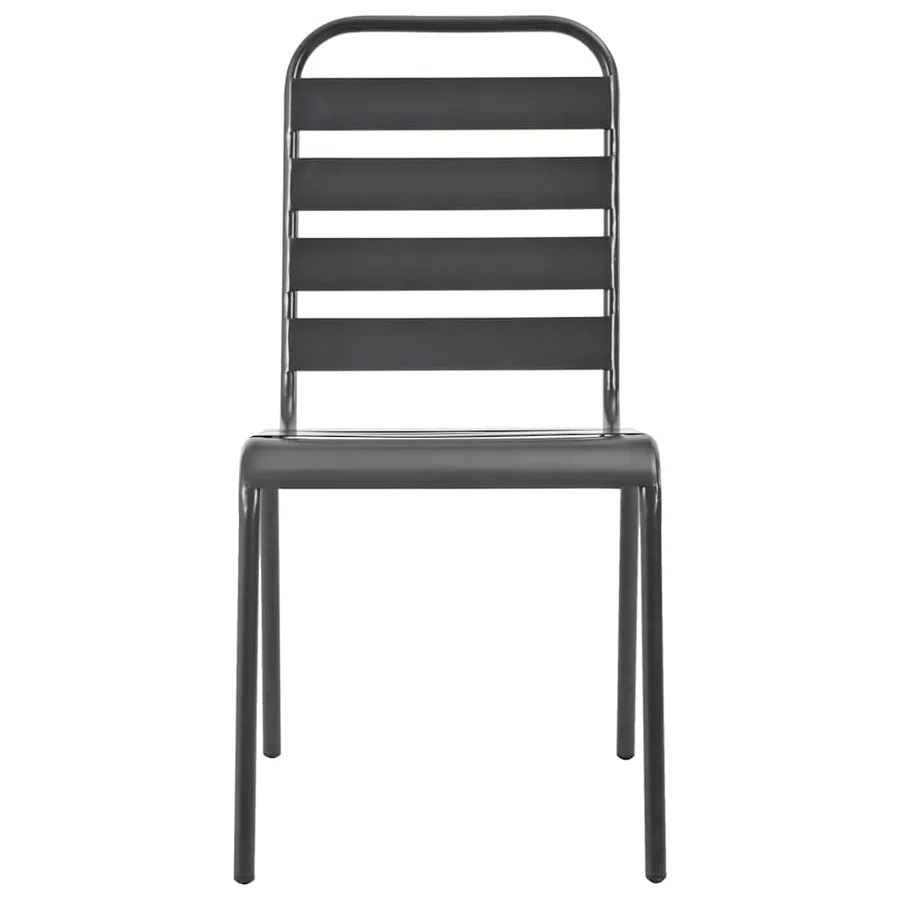 Ensemble de chaises de jardin empilables 5 pcs anthracite - 5