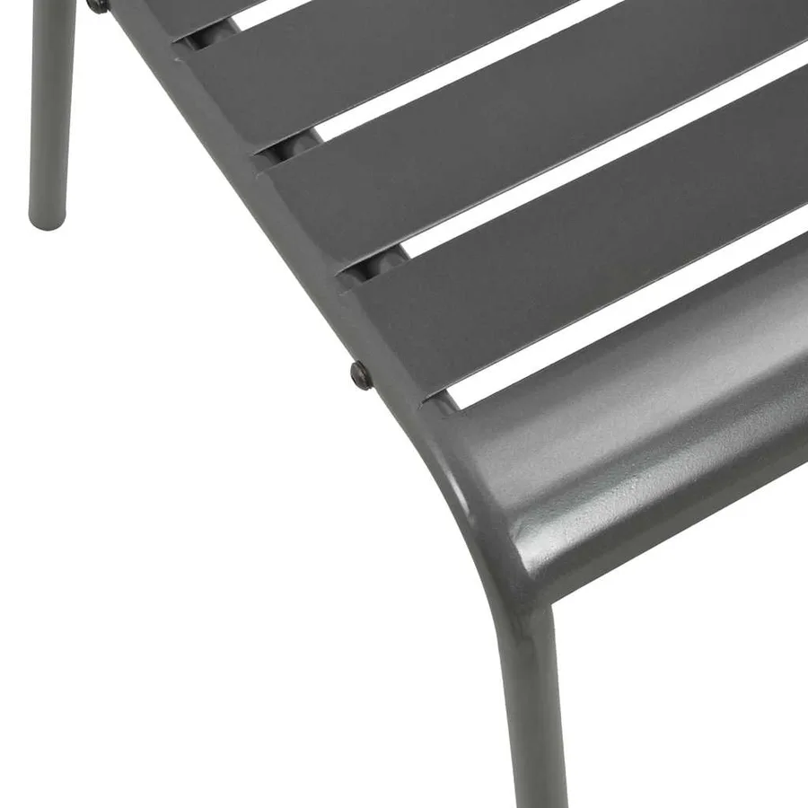 Ensemble de chaises de jardin empilables 5 pcs anthracite - 8