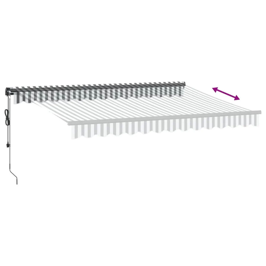 Auvent rétractable automatique anthracite et blanc 350x250 cm - 5
