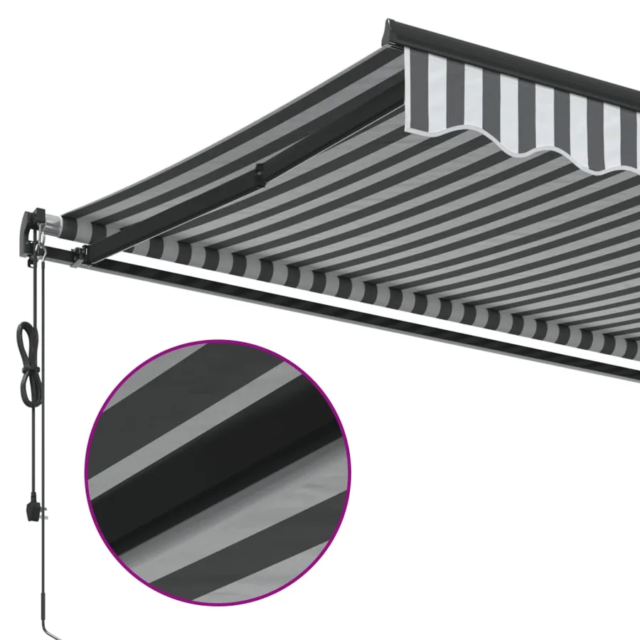 Auvent rétractable automatique anthracite et blanc 350x250 cm - 7