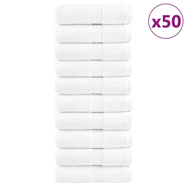 Serviettes de toilette premium SOLUND 50 pièces Blanc 30 x 30 cm 600 g/m²