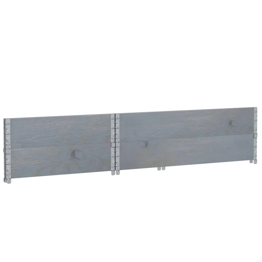 Jardinière gris 120x80 cm bois massif de pin - 6