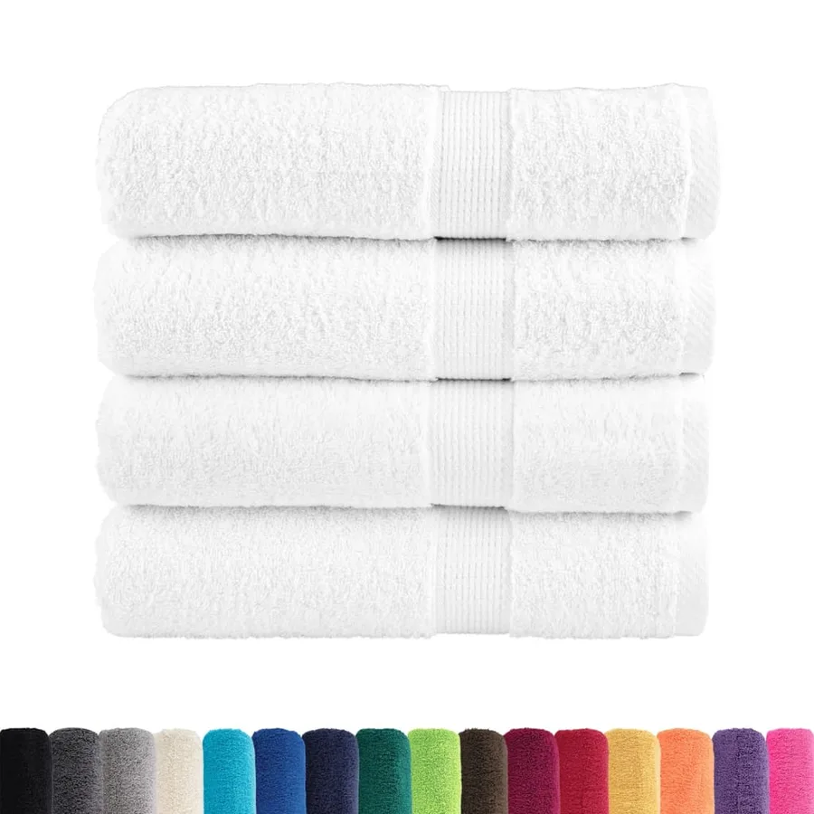 Serviettes de bain de qualité supérieure SOLUND 4 pcs blanc - 2
