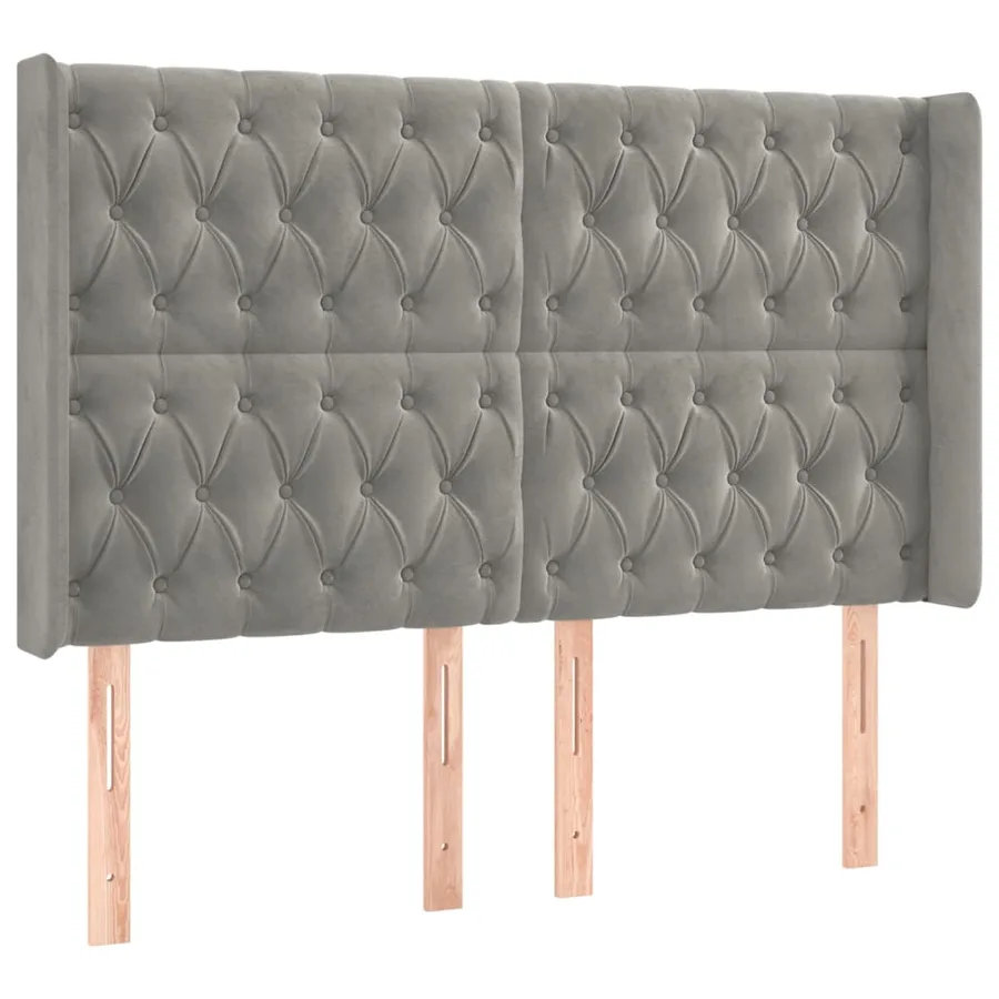 Sommier à lattes de lit matelas et LED Gris clair 140x190 cm - 7