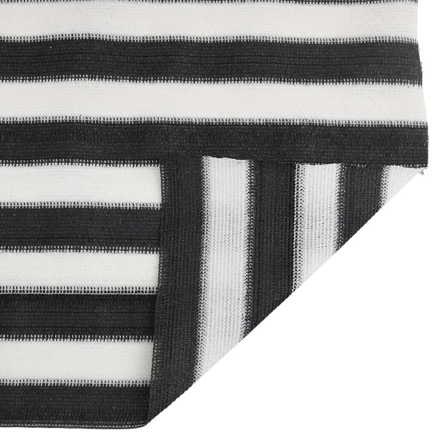 Filet brise-vue anthracite et blanc 1,5x25 m PEHD 75 g/m² - 4