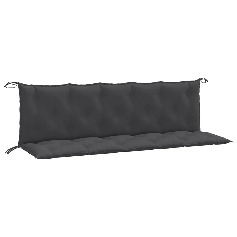 Coussins de banc de jardin lot de 2 anthracite mélangé tissu - 2