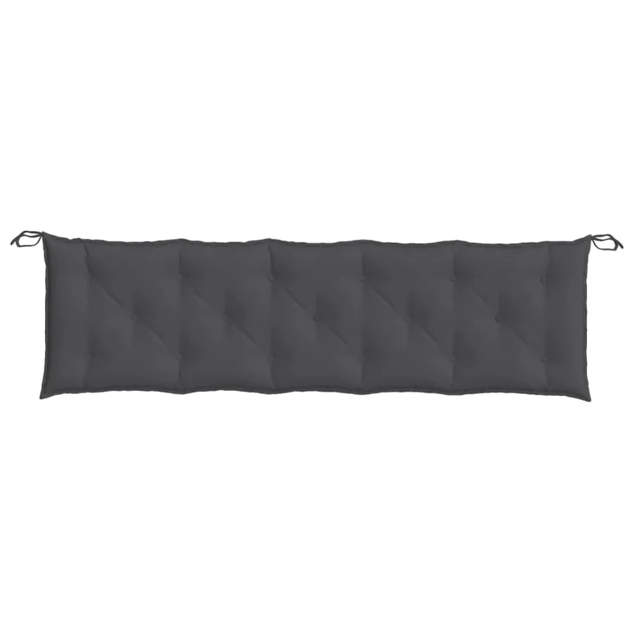 Coussins de banc de jardin lot de 2 anthracite mélangé tissu - 6