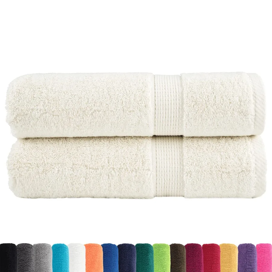 Serviettes de douche de qualité supérieure SOLUND 2 pcs crème - 2
