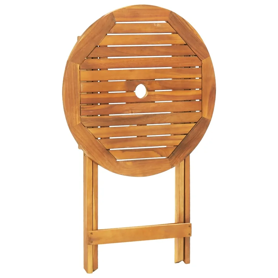 Ensemble de bistro 3 pcs beige polypropylène et bois massif - 11