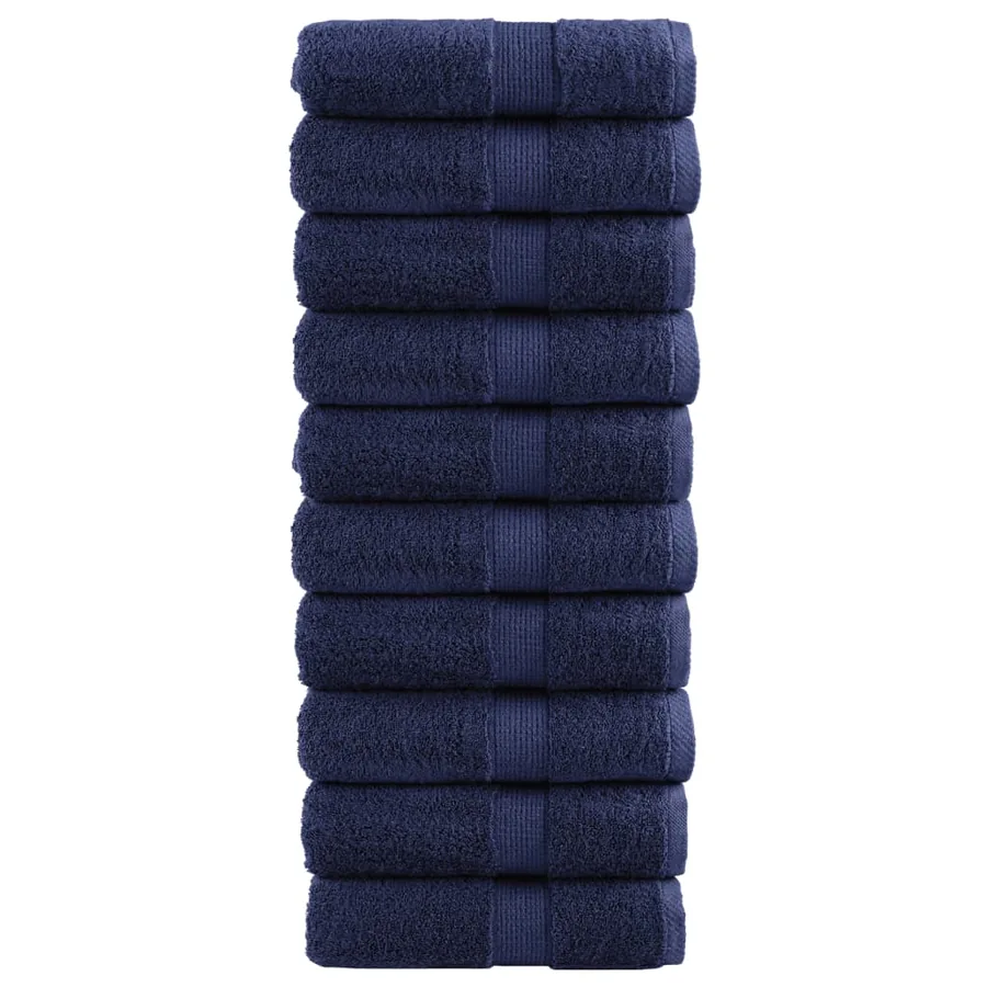 Serviettes d'invité de qualité sup. SOLUND 10 pcs bleu marine