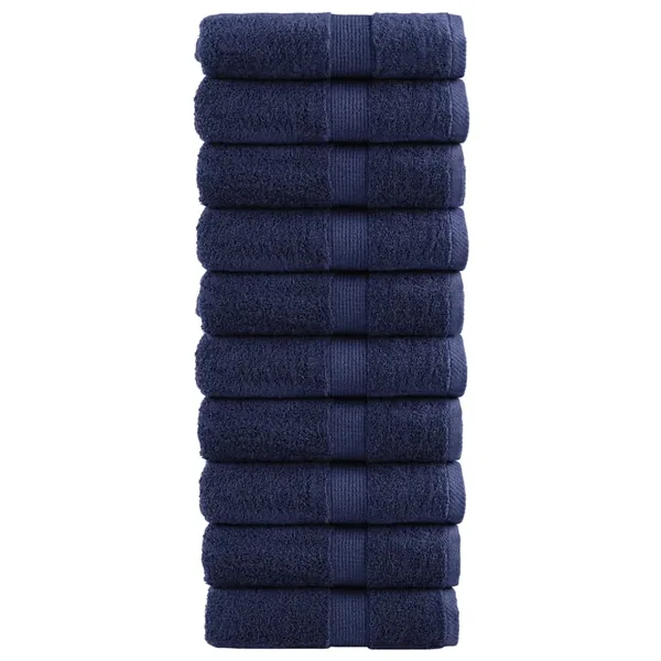 Serviettes d'invité de qualité sup. SOLUND 10 pcs bleu marine