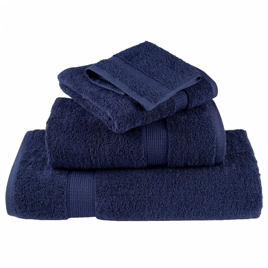 Serviettes d'invité de qualité sup. SOLUND 10 pcs bleu marine - 4