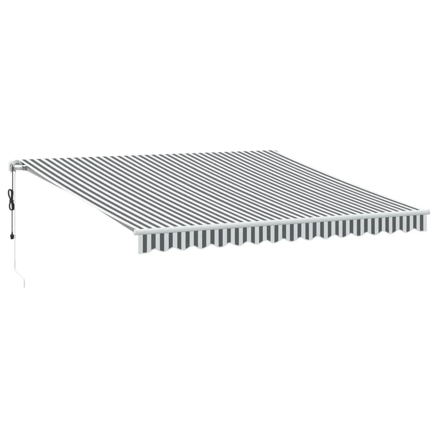 Auvent rétractable automatique anthracite et blanc 400x350 cm - 2