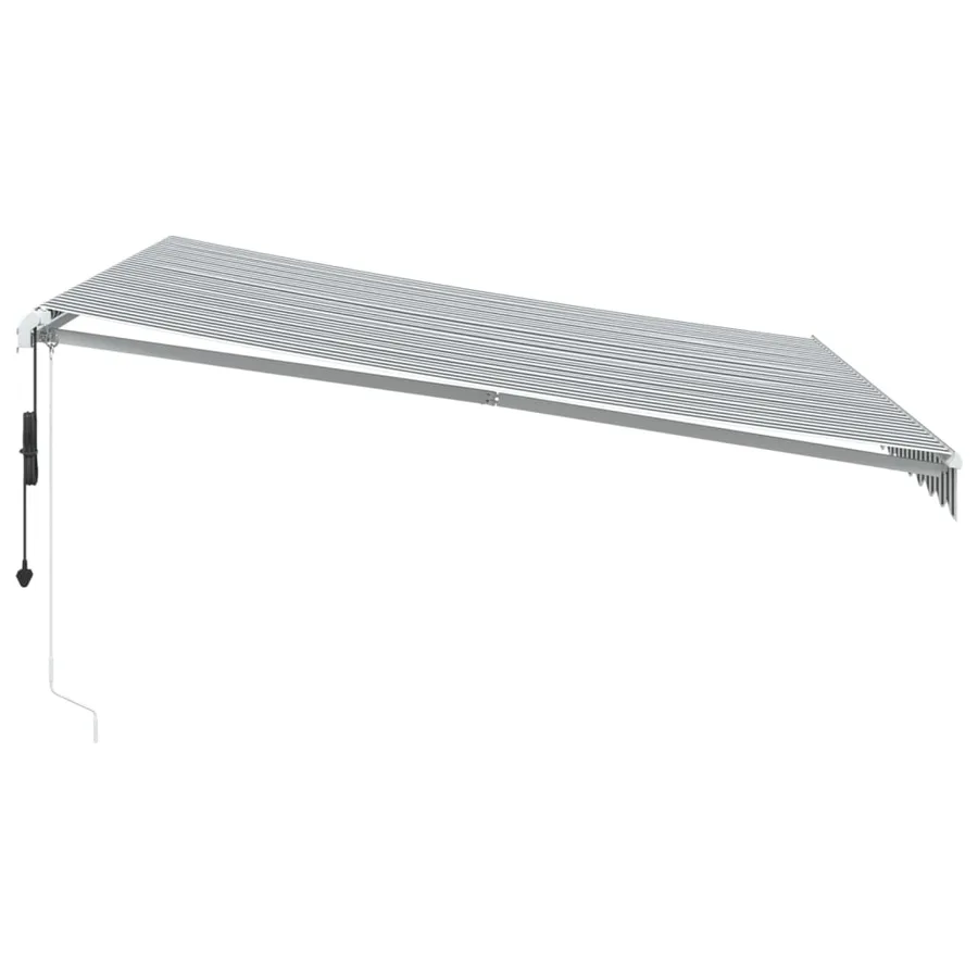 Auvent rétractable automatique anthracite et blanc 400x350 cm - 4