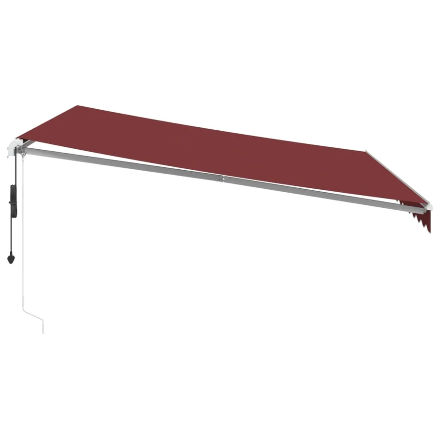 Auvent rétractable automatique avec LED bordeaux 400x350 cm - 5