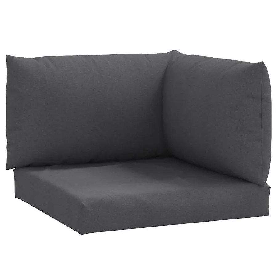 Coussins de palette lot de 3 anthracite mélangé tissu - 2