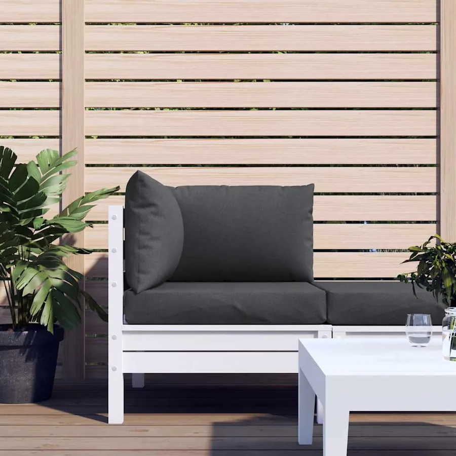 Coussins de palette lot de 3 anthracite mélangé tissu - 3